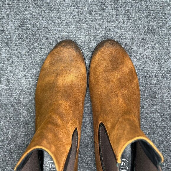 Thursday Duchess Chelsea Boots Women's Size 7.5 Brown Suede Leather Pull On Boot - Picture 10 of 15